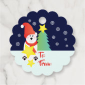 原色の白っぽいシロクマ フェイバータグ (裏面)