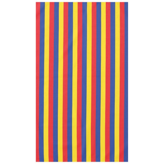 原色の赤く黄色い青の第1誕生会 テーブルクロス (正面)