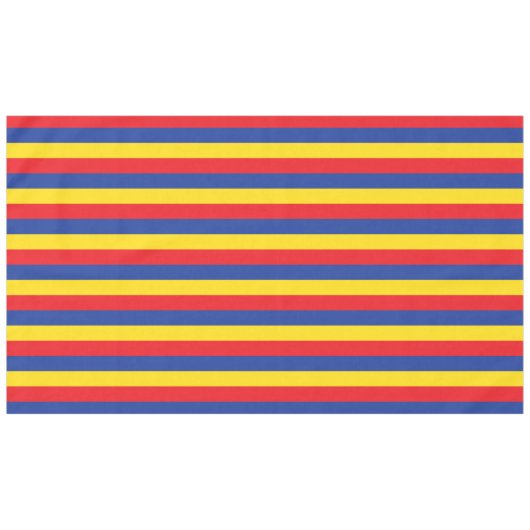 原色の赤く黄色い青の第1誕生会 テーブルクロス (正面(横))