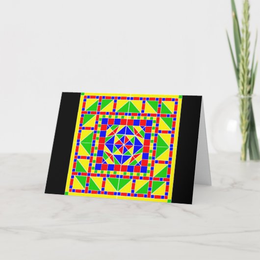 原色のRangoli 2 Diwaliカード カード (正面)