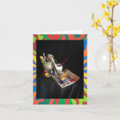 原色カードのマイウォーターカラーパレット カード (黄色い花)