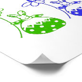 原色デイジーバニーポスター ポスター (角)