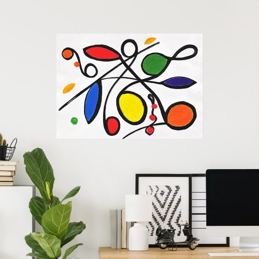 原色抽象芸術ポスター ポスター (ホームオフィス)