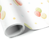 原色誕生日バルーンの折り返し紙 ラッピングペーパー (ロールコーナー)