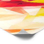 原色鮮やかの三角形 ポスター (角)