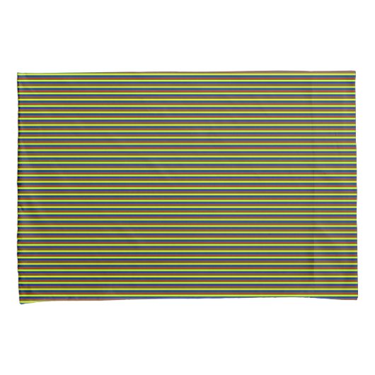 原色 – ストライプ25枕ケースセット 枕カバー (正面右)