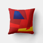 原色、抽象的な枕 クッション (裏面)