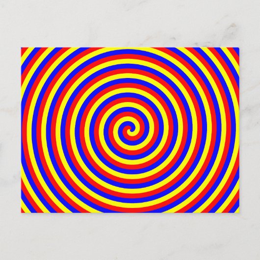 原色。明るいとカラフルらせん。 ポストカード (正面)