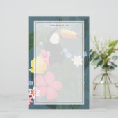 原野の熱帯トゥカン 便箋 (スタンド正面)