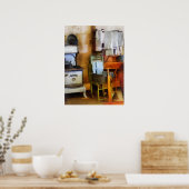 厨房における洗濯乾燥 ポスター (キッチン)