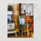 厨房における洗濯乾燥 ポストカード (正面)