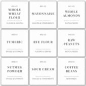 厨房ミニマル食器用食品保管団体や組織 シール (正面)