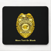 厨房警察長バッジ マウスパッド (正面)