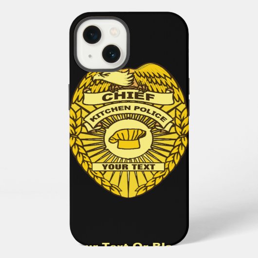 厨房警察長バッジ iPhoneケース (裏面)