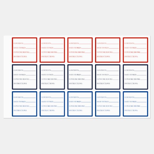 厨房食品保管冷蔵庫/冷凍庫ラベル ラベル (シート)