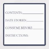 厨房食品保管冷蔵庫/冷凍庫ラベル ラベル (デザイン2)