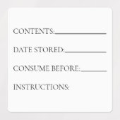 厨房食品用冷蔵庫・冷凍庫 ラベル (デザイン1)