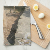 厩舎でエールを送る キッチンタオル (四つ折り)