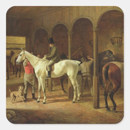 厩舎で スクエアシール (正面)