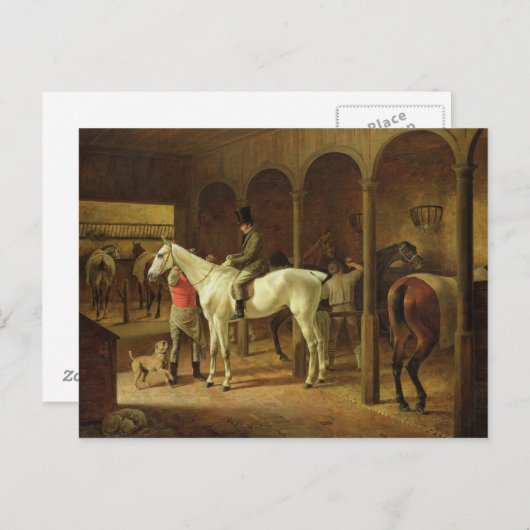 厩舎で ポストカード (正面/裏面)