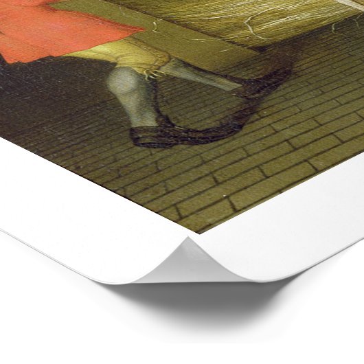 厩舎と有名な二頭のランニング馬が所有している ポスター (角)