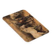 厩舎に三頭の馬 マグネット (右側)