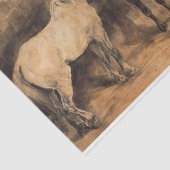 厩舎に三頭の馬 薄葉紙 (詳細)