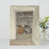 厩舎に2頭の牛（Eric Ravilious著） カード (スタンド正面)