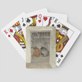 厩舎に2頭の牛（Eric Ravilious著） トランプ