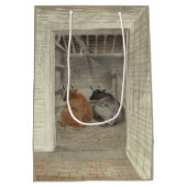 厩舎に2頭の牛（Eric Ravilious著） ミディアムペーパーバッグ (裏面)