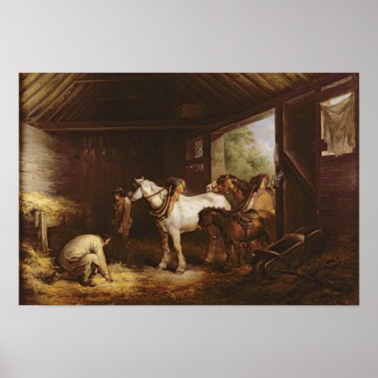 厩舎の中 ポスター (正面)