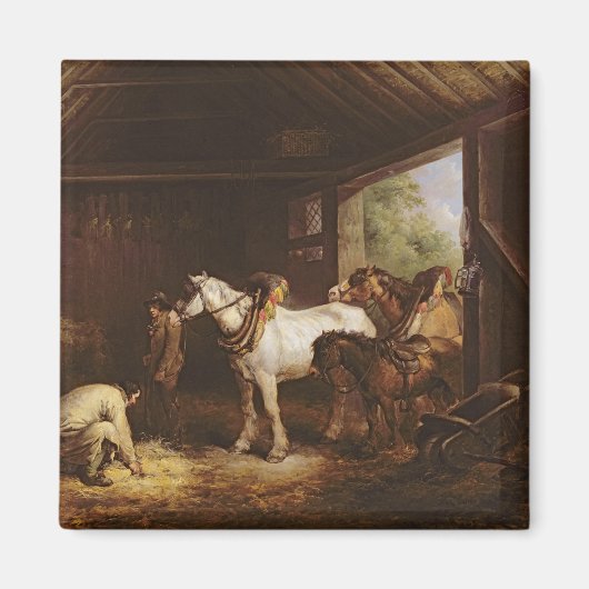 厩舎の中 マグネット (正面)