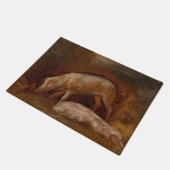 厩舎の豚 ドアマット (アングル)