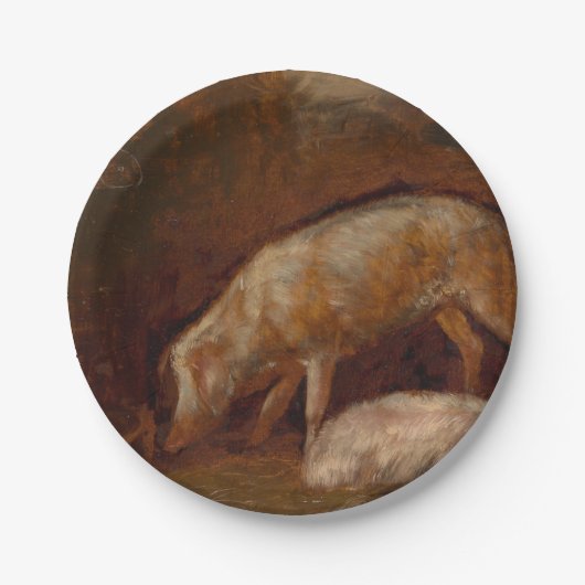 厩舎の豚 ペーパープレート (正面)