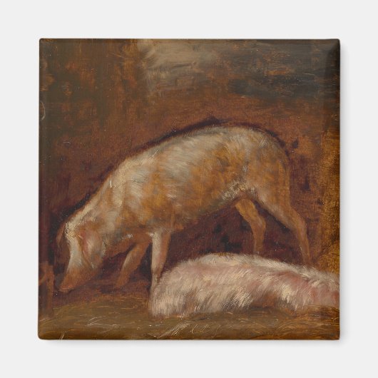 厩舎の豚 マグネット (正面)