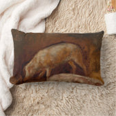 厩舎の豚 ランバークッション (ブランケット)