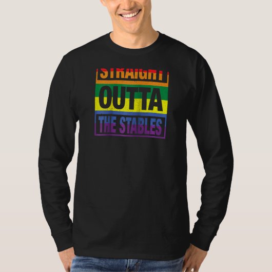 厩舎の馬ラグランを出て Tシャツ (正面)