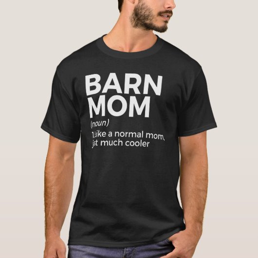 厩舎ママの定義 馬術 Tシャツ (正面)