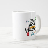 厳しいおもしろい先生- はっきりしたおよびおもしろい ジャンボコーヒーマグカップ (正面右)