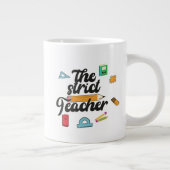 厳しいおもしろい先生- はっきりしたおよびおもしろい ジャンボコーヒーマグカップ (右)