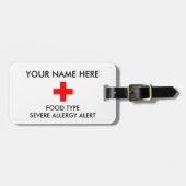 厳しいアレルギーのID及び氷のラベル ラゲッジタグ (正面横)