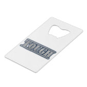 厳しい仕事衣服 クレジットカード栓抜き (正面アングル)