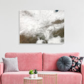 厳しい冬の嵐の衛星観測 キャンバスプリント (インサイチュ (リビング))