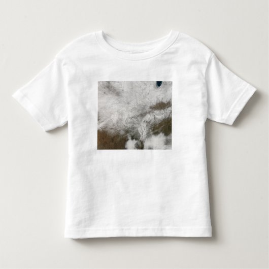 厳しい冬の嵐の衛星観測 トドラーTシャツ (正面)
