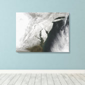 厳しい冬の嵐2 キャンバスプリント (インサイチュ (ウッドフロア))