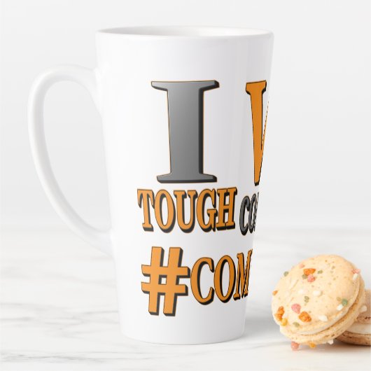 「厳しい大会」かわいいデザイン。買今 カフェラテマグ (インサイチュ)