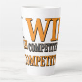 「厳しい大会」かわいいデザイン。買今 カフェラテマグ (正面)