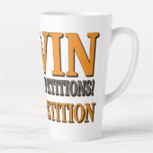 「厳しい大会」かわいいデザイン。買今 カフェラテマグ (右)