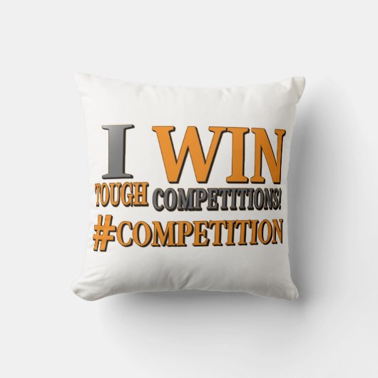 「厳しい大会」かわいいデザイン。買今 クッション (正面)