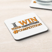 「厳しい大会」かわいいデザイン。買今 コースター (左側)